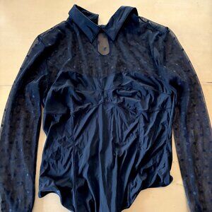 Black Collared Body Suit